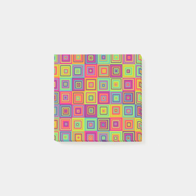 Squares Pattern Post-it Notes (Front)