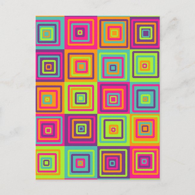 Squares Pattern Postcard (Front)