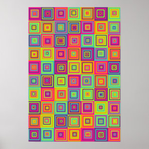 Squares Pattern Poster