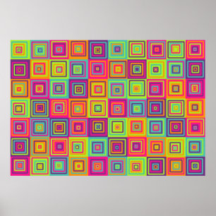 Squares Pattern Poster