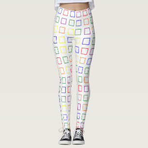 Squares Pattern Pride Colours Leggings