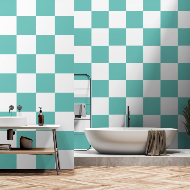 Squares pattern wallpaper (Bathroom)