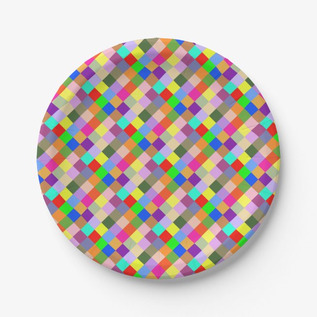 Squares Squared Paper Plate (Front)