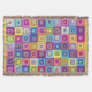 squares throw blanket