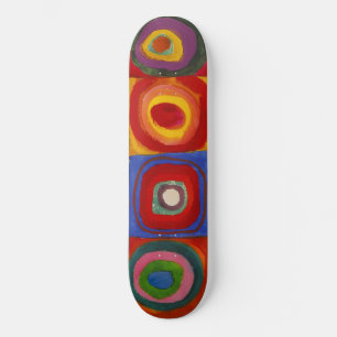 Squares w Concentric Circles 3   Kandinsky   Skateboard