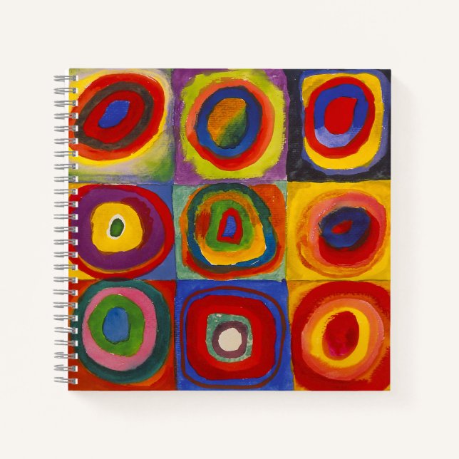 Squares w Concentric Circles | Kandinsky | Notebook (Front)