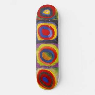 Squares w Concentric Circles Kandinsky Skateboard