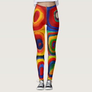 Squares with Circles, Abstract, Wassily Kandinsky Leggings