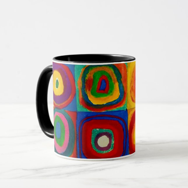 Squares with Circles, Abstract, Wassily Kandinsky Mug (Front Left)