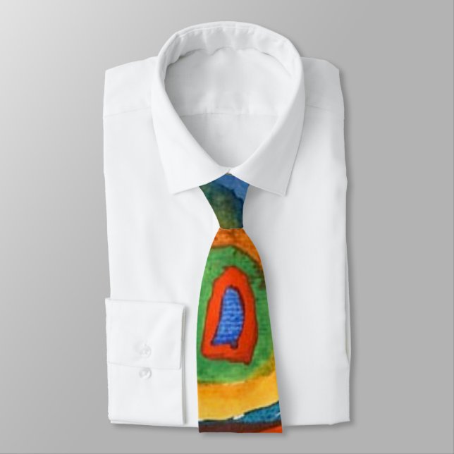 Squares with Concentric Circles by Kandinsky Tie (Tied)