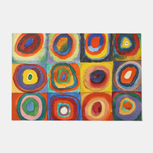 Squares with Concentric Circles Doormat