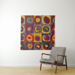 Squares With Concentric Circles Tapestry