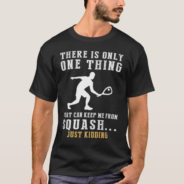 Squash and Smiles - A Playful Racket! T-Shirt (Front)