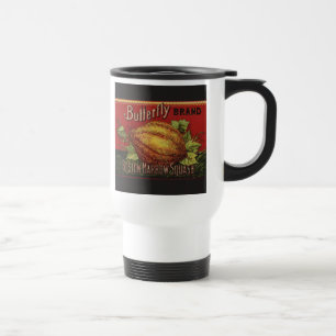 Squash Antique Vegetable Label Can Travel Mug