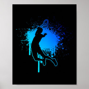Squash Badminton Badminton Player Shuttle  Poster