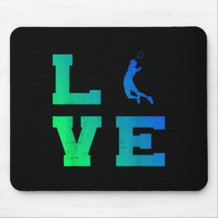 Squash Badminton Player Mens Shuttle Badminton  Mouse Pad