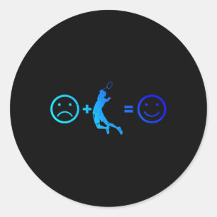 Squash Badminton Player Womens Mens Shuttle  Classic Round Sticker