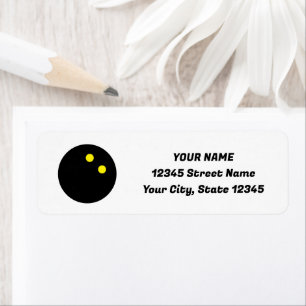 Squash ball logo custom return address labels