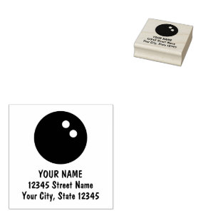 Squash ball sports logo custom return address rubber stamp
