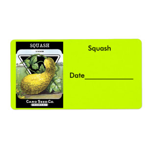 Squash Canning/Freezing Labels