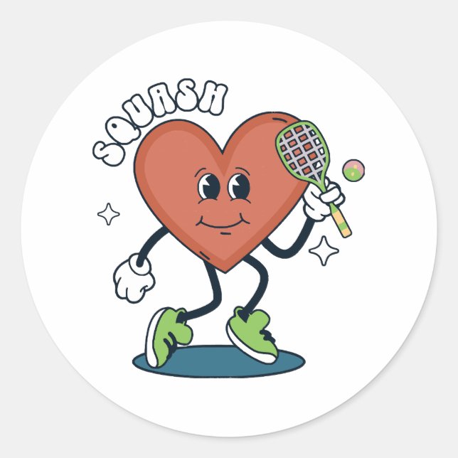 squash classic round sticker (Front)