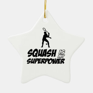 squash is my superpower ceramic ornament
