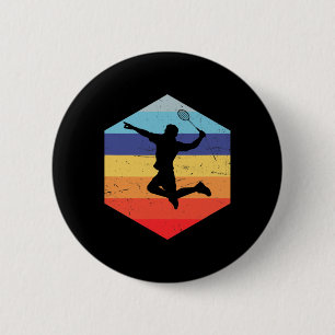 Squash Men's Badminton Player 1  2 Inch Round Button