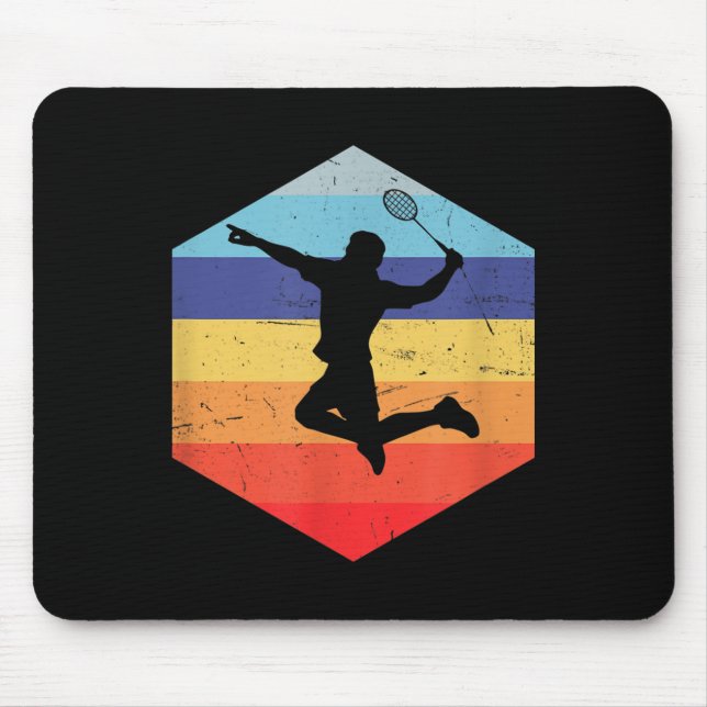 Squash Mens Badminton Player  Mouse Pad (Front)