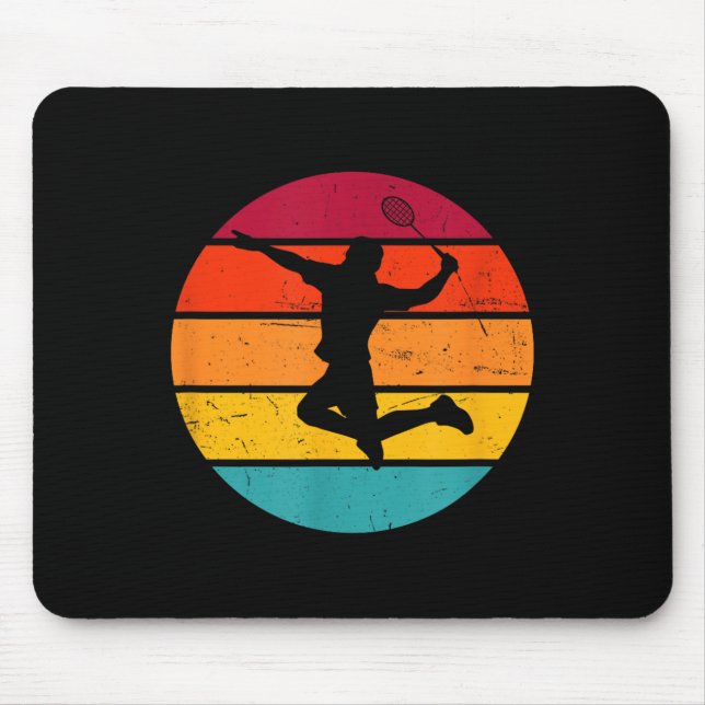 Squash Mens Badminton Shuttle Badminton Player  Mouse Pad (Front)