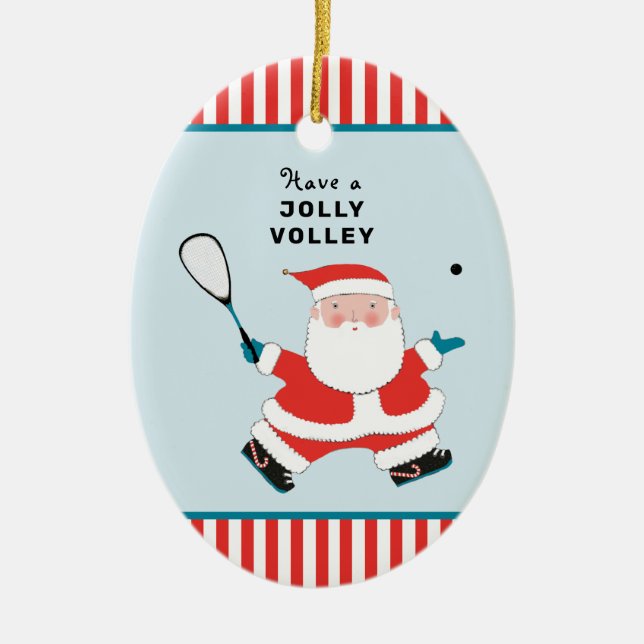 Squash Novelty Gift Ceramic Ornament (Front)