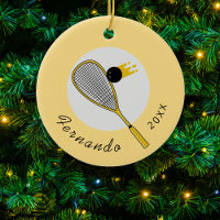 Squash Player Coach Custom Name & Year
