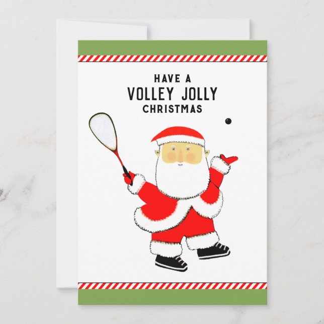 squash player holiday card (Front)