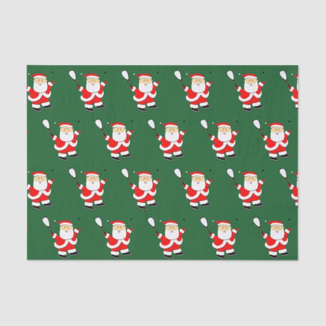 Squash Player Holiday Gift Tissue Paper (Front)