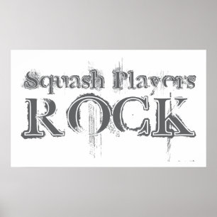Squash Players Rock Poster