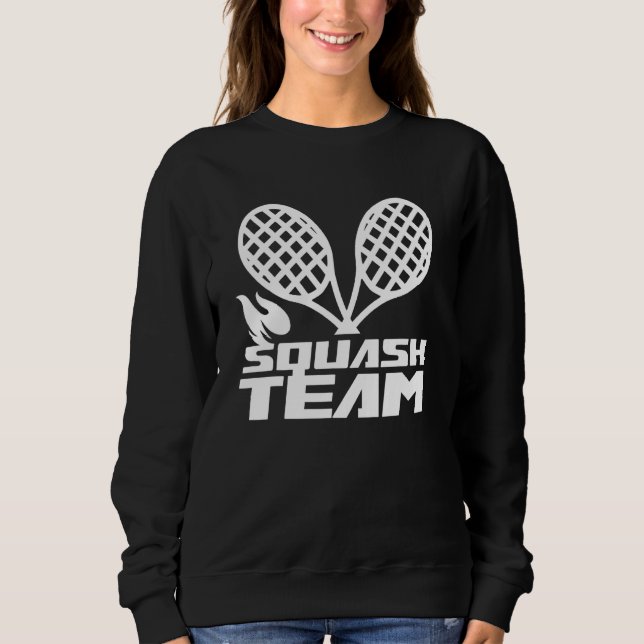 Squash Team Player Racket Coach Sweatshirt (Front)