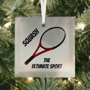 Squash - the Ultimate Sport Beveled Glass Ornament