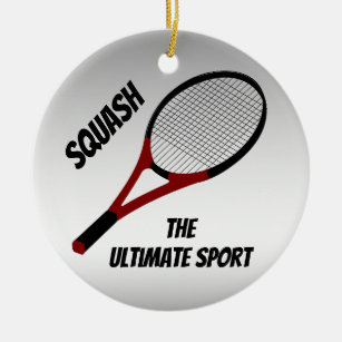 Squash - the Ultimate Sport Ceramic Ornament
