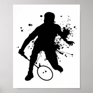 Squash Women's Badminton Player For Men Poster