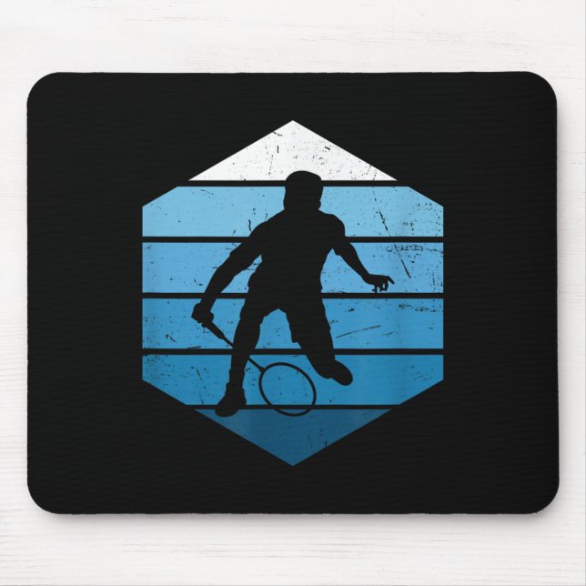 Squash Womens Mens Badminton Player Shuttle  Mouse Pad (Front)