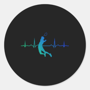Squash Womens Mens Shuttle Badminton Player  Classic Round Sticker