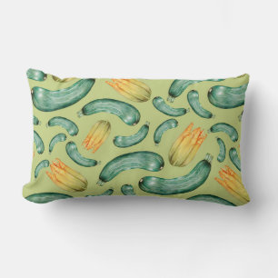 Squash/Zucchini Pattern Lumbar Pillow