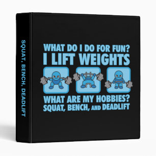 Squat, Bench Press, Deadlift - Hobbies - Kawaii Binder