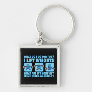 Squat, Bench Press, Deadlift - Hobbies - Kawaii Keychain