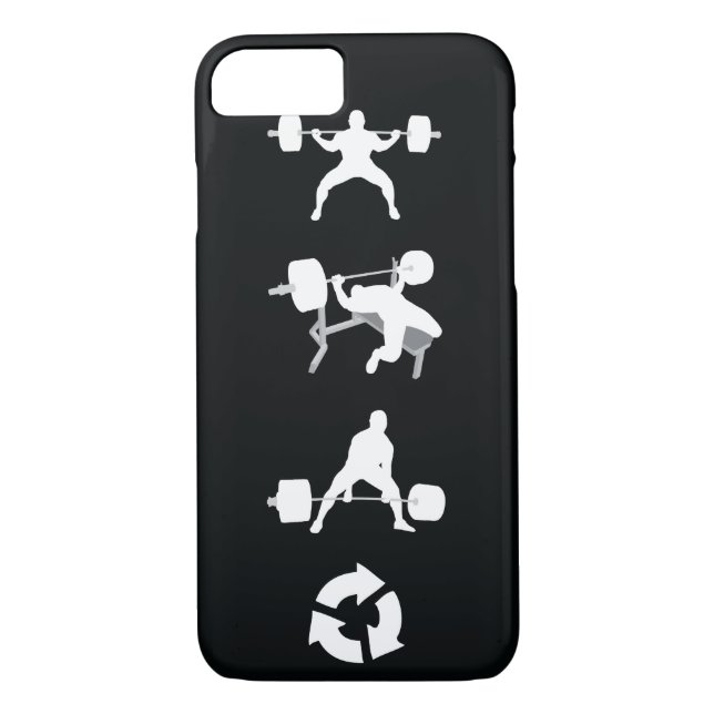 Squat, Bench Press, Deadlift, Repeat Case-Mate iPhone Case (Back)