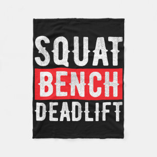 Squat Deadlift Bench Bodybuilding Weight Training  Fleece Blanket