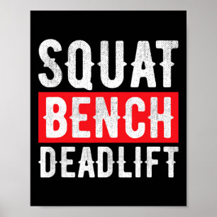 Squat Deadlift Bench Bodybuilding Weight Training Poster