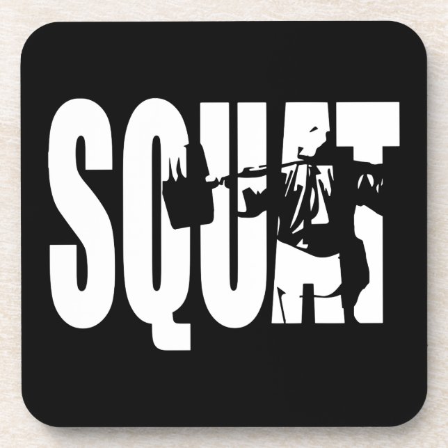 Squat - Gym Motivation Coaster (Front)