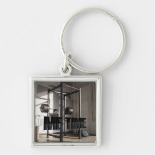 Squat Rack Workout Motivation - Me Time - Gym Keychain