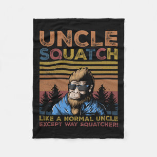 Squatch - Bigfoot Uncle Fathers Day Yeti Sasquatch Fleece Blanket