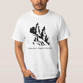 Squatch dans le T-shirt ces en bois